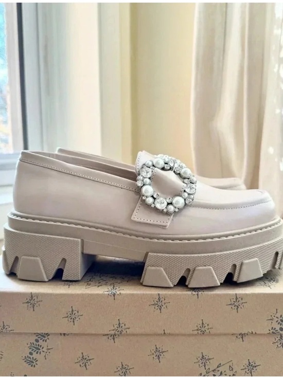 ALOHAS Shoes - New ALOHAS Leather Platform Loafers Womens Size US 7 // EUR 38